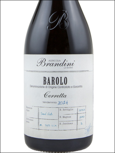 фото Brandini Barolo Cerretta DOCG Брандини Бароло Черретта Италия вино красное