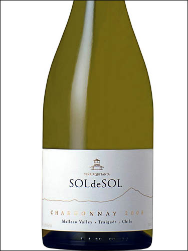 фото Vina Aquitania Chardonnay Sol de Sol Traiguen Malleco Valley DO Винья Акитания Соль де Соль Трайген Долина Мальеко Чили вино белое