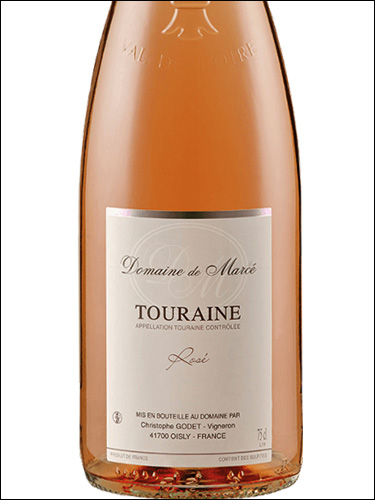 фото Domaine de Marce Touraine Rose AOC Домен де Марсе Турень Розе Франция вино розовое