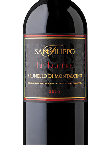 фото San Filippo Le Lucere Brunello di Montalcino DOCG Сан Филиппо Ле Лучере Брунелло ди Монтальчино Италия вино красное
