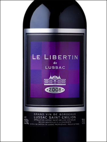 фото Le Libertin de Lussac Lussac Saint-Emilion AOC Ле Либертен Люссак Сент-Эмильон Франция вино красное