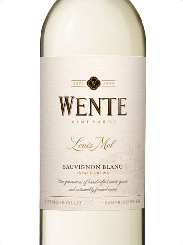 фото Wente Vineyards Louis Mel Sauvignon Blanc Венте Виньярдс Луи Мел Совиньон Блан США вино белое