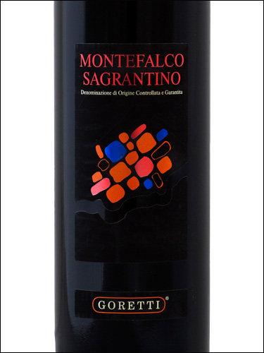 фото Goretti Montefalco Sagrantino DOCG Горетти Монтефалько Сагрантино Италия вино красное