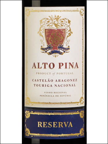 фото Alto Pina Reserva Vinho Regional Peninsula de Setubal Альто Пина Резерва ВР Полуостров Сетубал Португалия вино красное