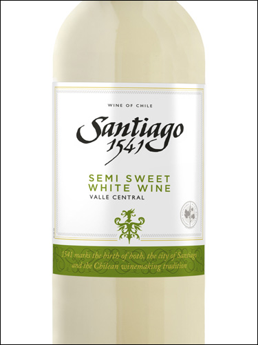 фото Santiago 1541 Reserva Semi-sweet white Сантьяго 1541 Резерва полусладкое белое Чили вино белое