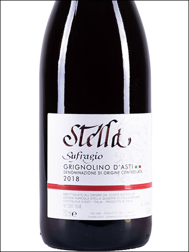 фото Stella Grignolino d'Asti DOC Стелла Гриньолино д'Асти Италия вино красное