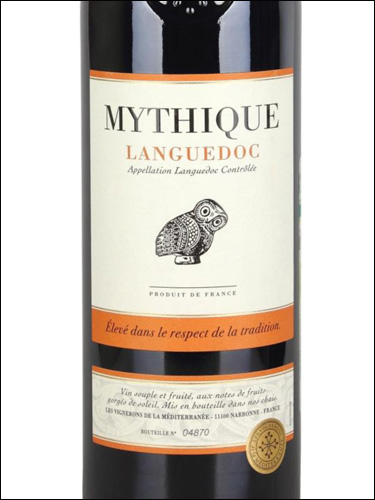 фото Mythique Rouge Languedoc AOC Мифик Руж Лангедок Франция вино красное