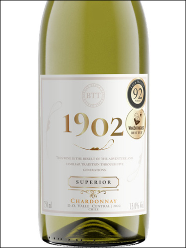 фото 1902 Chardonnay Superior 1902 Шардоне Супериор Чили вино белое