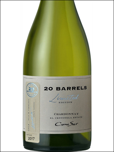 фото Cono Sur 20 Barrels Limited Edition Chardonnay Casablanca Valley DO Коно Сур 20 Баррелей Лимитед Эдишн Шардоне Долина Касабланка Чили вино белое