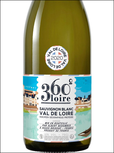 фото 360° Loire Sauvignon Blanc Val de Loire IGP 360° Луары Совиньон Блан Долина Луары Франция вино белое