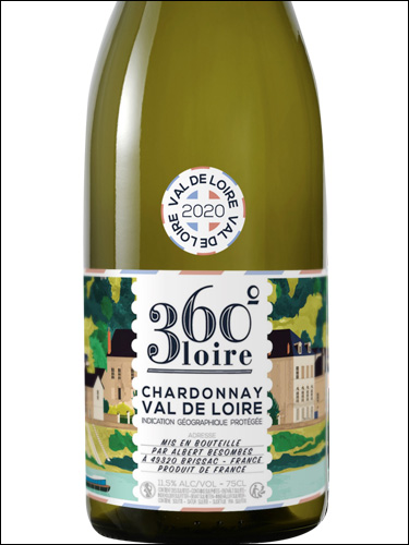 фото 360° Loire Chardonnay Val de Loire IGP 360° Луары Шардоне Долина Луары Франция вино белое