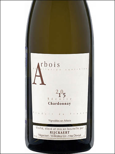 фото Domaine Rijckaert Chardonnay Arbois AOC Домен Райкарт Шардоне Арбуа Франция вино белое