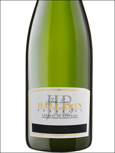 фото Jean-Louis Ballarin Cremant de Bordeaux Blanc AOC Жан-Луи Балларэн Креман де Бордо Блан Франция вино белое