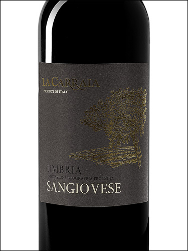 фото La Carraia Sangiovese Umbria IGT  Ла Каррайя Санджовезе Умбрия Италия вино красное