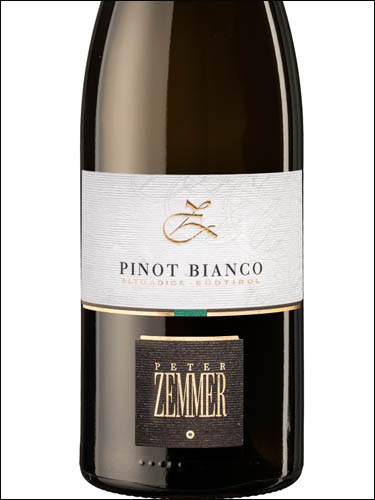 фото Peter Zemmer Pinot Bianco SudTirol Alto Adige DOC Петер Цеммер Пино Бьянко Зюдтироль Альто Адидже Италия вино белое