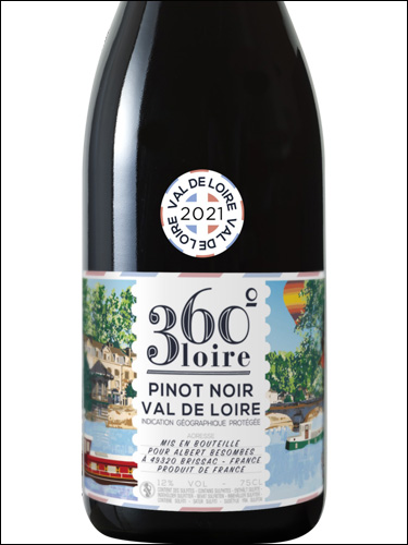 фото 360° Loire Pinot Noir Val de Loire IGP 360° Луары Пино Нуар Долина Луары Франция вино красное
