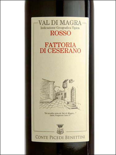 фото Fattoria di Ceserano Val di Magra IGT Фаттория ди Чезерано Валь ди Магра Италия вино красное