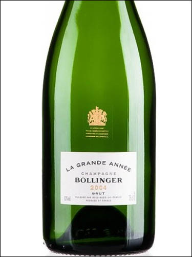 фото Champagne Bollinger La Grande Annee Brut Шампанское Боланже Ла Гран Анне Брют Франция вино белое