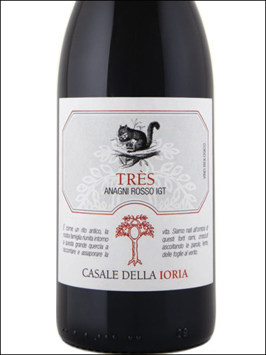 фото Casale della Ioria Tres Anagni Rosso IGT Казале делла Иориа Трес Ананьи Россо Италия вино красное