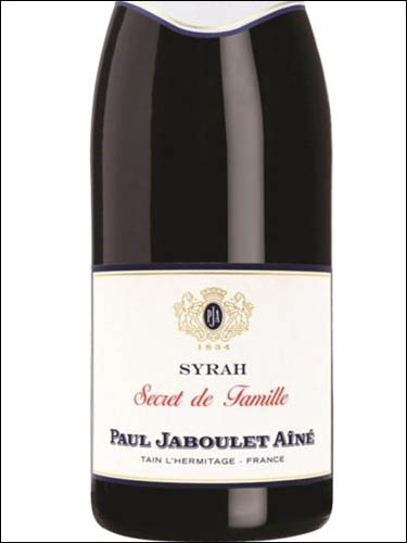 фото Paul Jaboulet Aine Syrah Secret de Famille Поль Жабуле Эне Сира Секрет де Фамий Франция вино красное