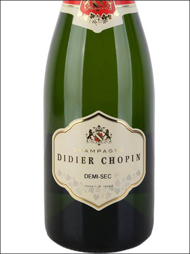 фото Champagne Didier Chopin demi-sec Шампанское Дидье Шопен полусухое Франция вино белое