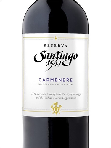 фото Santiago 1541 Reserva Carmenere Сантьяго 1541 Резерва Карменер Чили вино красное