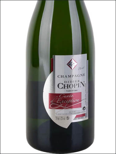 фото Champagne Didier Chopin La Cuvee d'Exception Brut Шампанское Дидье Шопен Кюве д'Эксепсьон Брют Франция вино белое