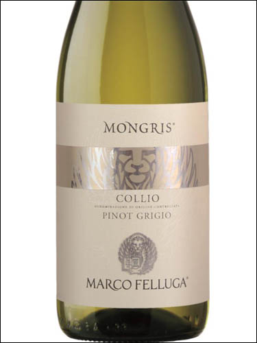 фото Marco Felluga Pinot Grigio Mongris Collio DOC Марко Феллуга Пино Гриджио Монгрис Коллио Италия вино белое