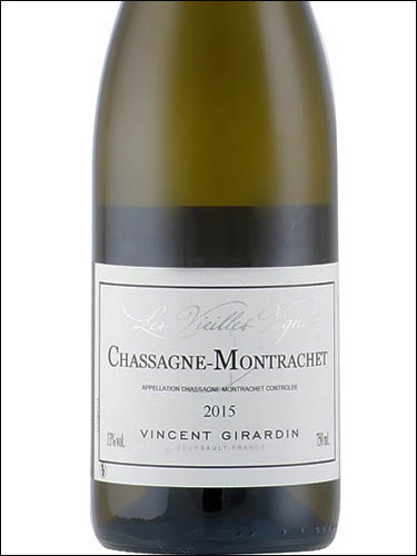 фото Vincent Girardin Chassagne-Montrachet Vieilles Vignes AOC Венсан Жирарден Шассань-Монраше Вьей Винь Франция вино белое
