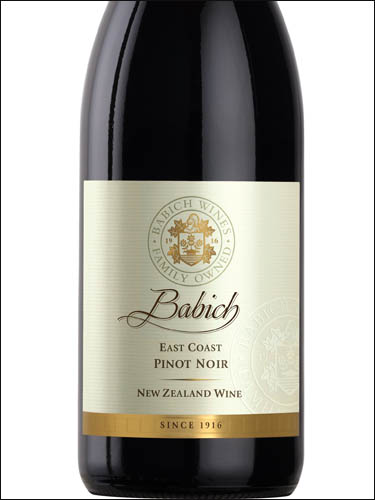 фото Babich Pinot Noir East Coast Бабич Пино Нуар Ист Коаст Новая Зеландия вино красное