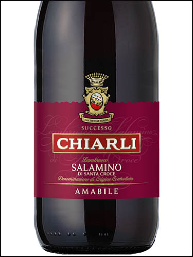 фото Chiarli 1860 Lambrusco Salamino di Santa Croce DOC Amabile Кьярли 1860 Ламбруско Саламино ди Санта Кроче ДОК полусладкое Италия вино красное