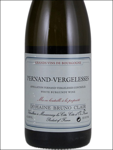 фото Domaine Bruno Clair Pernand-Vergelesses Blanc AOC Домен Бруно Клер Пернан-Вержелес Блан Франция вино белое