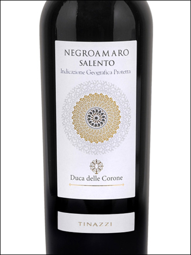 фото Tinazzi Duca delle Corone Negroamaro Salento IGP Тинацци Дука делле Короне Негроамаро Саленто Италия вино красное