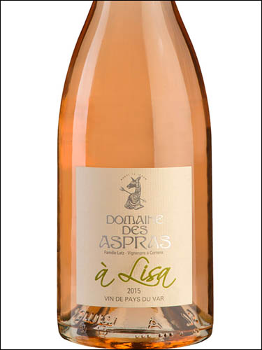 фото Domaine des Aspras A Lisa Rose Cotes de Provence AOP Домен дез Аспрас А Лиза Розе Кот де Прованс Франция вино розовое