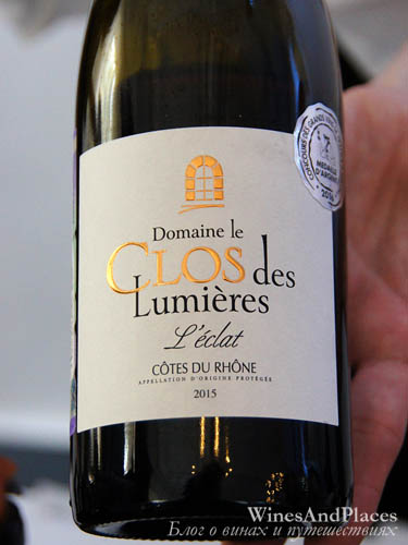 фото Domaine Le Clos des Lumieres L'Eclat Rouge Cotes du Rhone AOC Домен Ле Кло де Люмьер Л'Экла Руж Кот дю Рон Франция вино красное