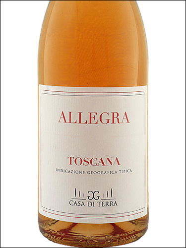 фото Fattoria Casa di Terra Allegra Toscana Rosato IGT Фаттория Каза ди Терра Аллегра Тоскана Розато Италия вино красное