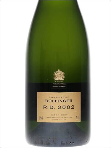 фото Champagne Bollinger R.D. Extra Brut Шампанское Боланже Р.Д. Экстра Брют Франция вино белое