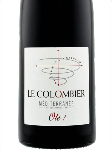 фото Domaine Le Colombier Ole Rouge Mediterranee IGP Домен Ле Коломбье Оле Руж Медитерране Франция вино красное