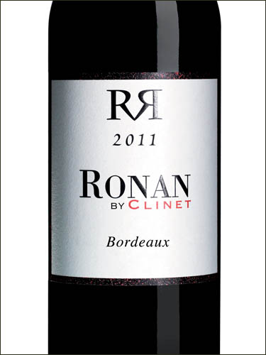 фото Ronan by Clinet Rouge Bordeaux AOC Ронан бай Клине Руж Бордо Франция вино красное