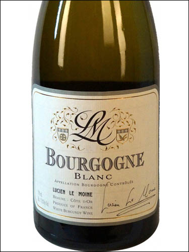 фото Lucien Le Moine Bourgogne Blanc AOC Люсьен Ле Муан Бургонь Блан Франция вино белое