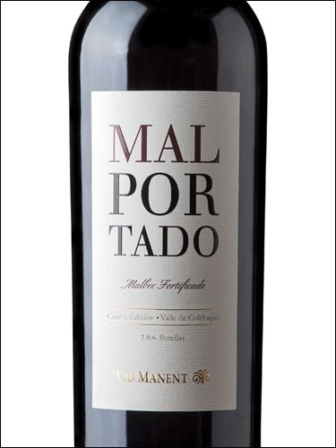 фото Viu Manent Malportado Malbec Fortificado Вью Манент Мальпортадо Мальбек Фортификадо Чили вино красное