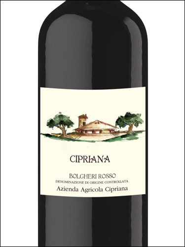 фото Cipriana Bolgheri Rosso DOC Чиприана Болгери Россо Италия вино красное