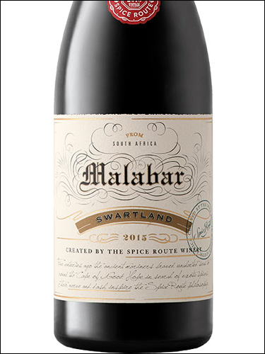 фото Spice Route Malabar Swartland WO Спайс Рут Малабар Свартланд ЮАР вино красное