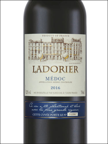 фото Ladorier Medoc AOC Ладорье Медок Франция вино красное