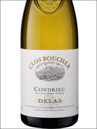 фото Delas Clos Boucher Condrieu AOC Делас Кло Буше Кондрие Франция вино белое