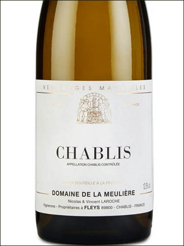 фото Domaine de la Meuliere Chablis AOC Домен де ла Мельер Шабли Франция вино белое