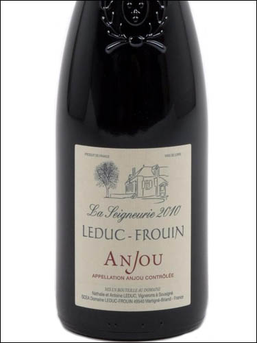 фото Domaine Leduc-Frouin La Seigneurie Anjou Rouge AOC Домен Ледюк-Фруэн Ля Сеньори Анжу Руж Франция вино красное