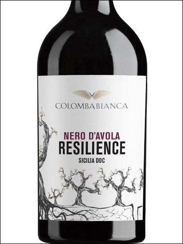 фото Colomba Bianca Resilience Nero d'Avola Sicilia DOC Коломба Бьянка Резильенче Неро д'Авола Сицилия Италия вино красное