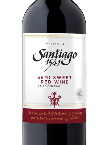 фото Santiago 1541 Reserva Semi-sweet red Сантьяго 1541 Резерва полусладкое красное Чили вино красное