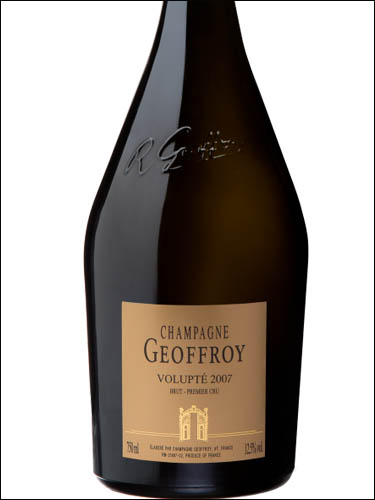 фото Champagne Geoffroy Volupte Brut Premier Cru Шампань Жофруа Волюпте Брют Премьер Крю Франция вино белое